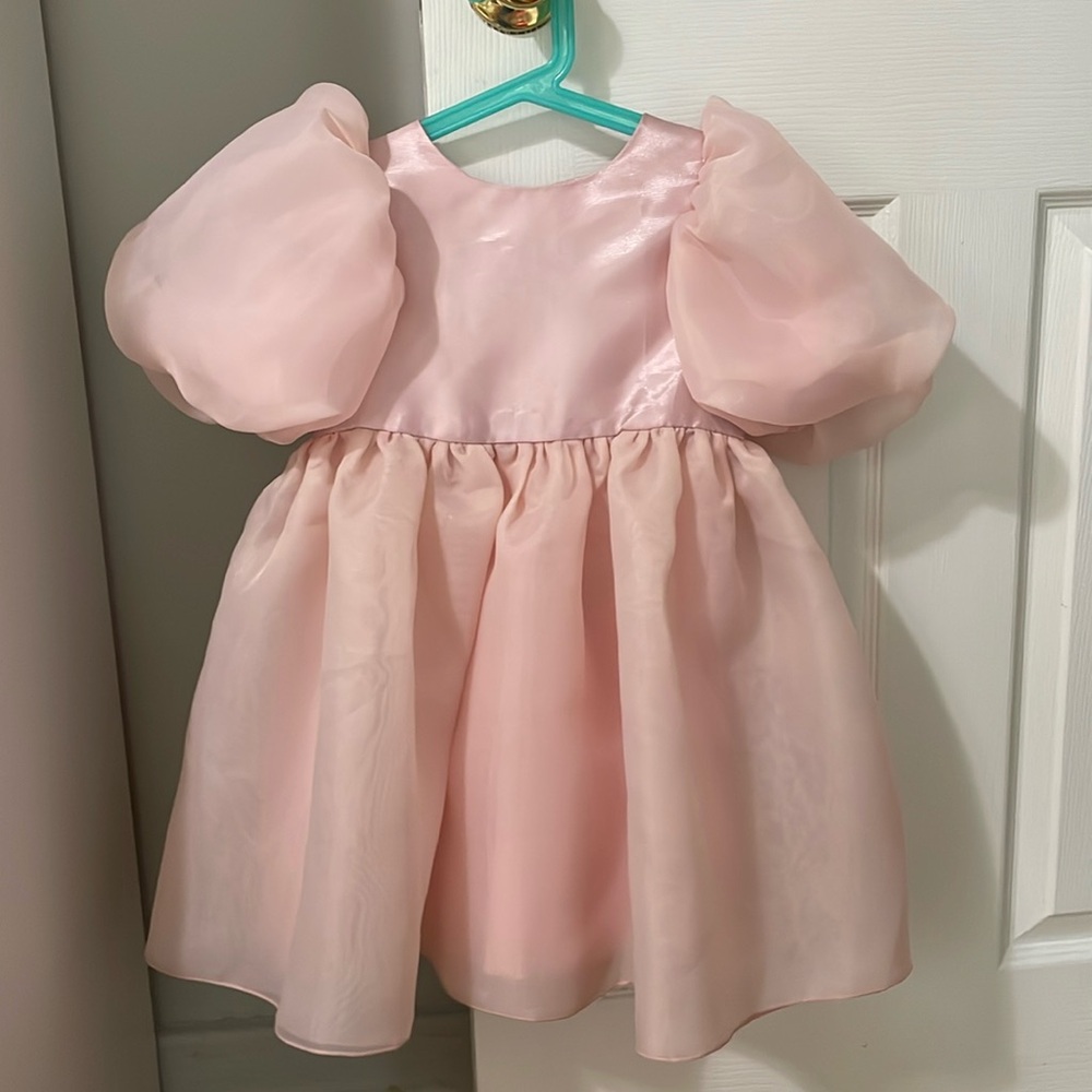 Girl’s dress, pink, flower girl, 4-6y.o, 110 cm, inner 100% cotton, never worn